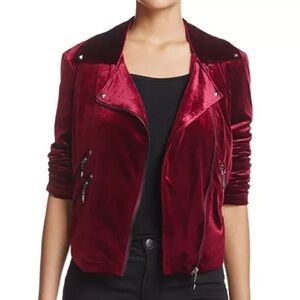 Badgley Mischka Velvet Moto Jacket